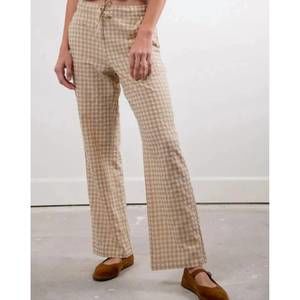 Wide Leg Gingham Pants